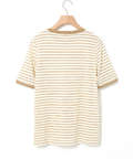スノーコットン 鹿の子ボーダー Tシャツ【接触冷感】