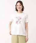 プレーティング天竺 モチーフプリント Tシャツ【UVカット】