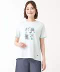 プレーティング天竺 モチーフプリント Tシャツ【UVカット】