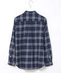 微起毛 チェック柄 ブラウス