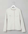 微起毛 ノーカラージャケット