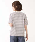 モックネック ボーダー Tシャツ