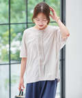 スノーリネン ピンタック プルオーバーTシャツ【接触冷感】