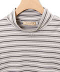 ボーダー ハイネック カットソー【ウガンダ オーガニック コットン】