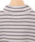 ボーダー ハイネック カットソー【ウガンダ オーガニック コットン】