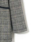 チェックジャカード ノーカラー ジャケット
