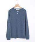 ウールブレンド ヘンリーネック ニット