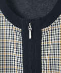クロコダイルタータン ジップ カーディガン