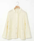 リネンブレンド シャツ ジャケット【手洗いOK】