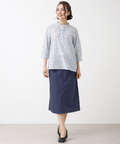リネンブレンド Aライン スカート