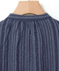 ストライプ ギャザー チュニック