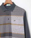 パネルチェック柄 ポロシャツ