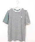 スノーコットン クレイジーボーダー柄 Tシャツ【接触冷感】