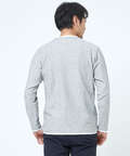 レイヤード風 ヘンリーネック Tシャツ