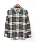 ピケ素材 チェック柄 シャツ