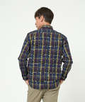 インディゴ糸 チェック柄 シャツ