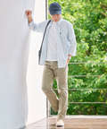 カットドビー ストライプ 七分袖 シャツ
