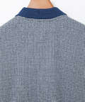 千鳥柄 ハーフジップ ポロシャツ