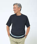 ラインデザイン ニット Tシャツ【接触冷感】【手洗いOK】