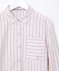 コットンブロード ストライプ柄 ブラウス