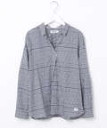 微起毛 ギンガムチェック柄 ブラウス