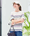 スノーコットン パネルボーダー Tシャツ【接触冷感】