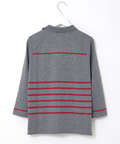 ハイネック ボーダー カットソー