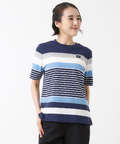 スノーコットン 天竺 パネルボーダー Tシャツ【接触冷感】