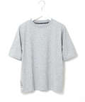 プレーティング天竺 切り替えロゴ Tシャツ【接触冷感】