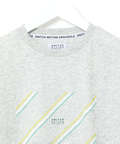 プレーティング天竺 マルチライン プリント Tシャツ【吸汗速乾】