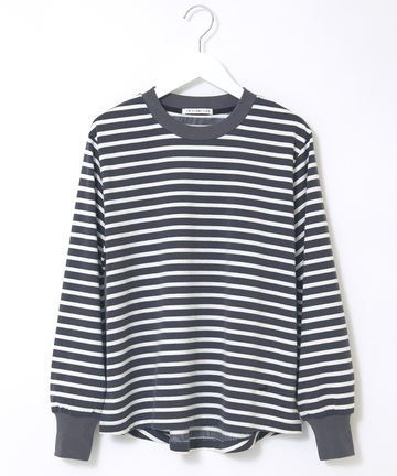 ラウンドヘム ボーダー カットソー