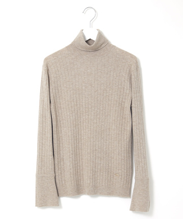 ハイゲージ フレアスリーブ リブニット