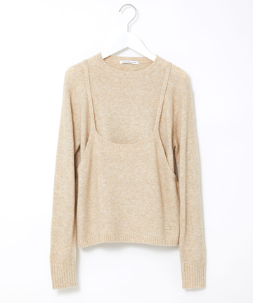 キャミソール付き デザイン セーター