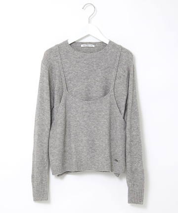 キャミソール付き デザイン セーター