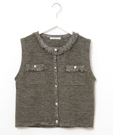 ラメツイード ジレ