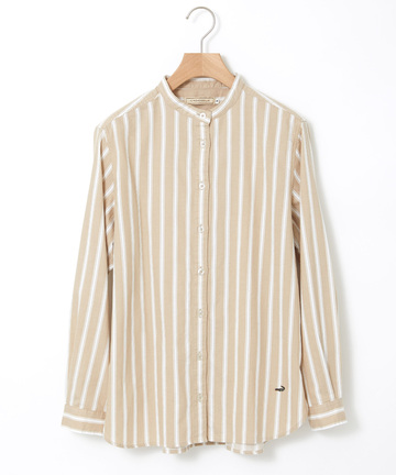 バンドカラー ストライプ チュニック【一部店舗限定】