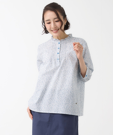 フリル襟 小花柄 ブラウス