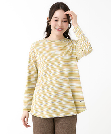 マルチボーダー カットソー チュニック