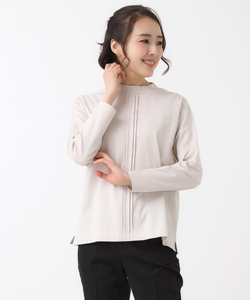 天竺 モックネック Tシャツ