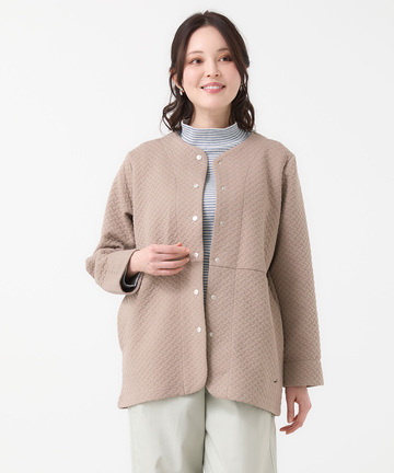 格子柄 ジャカード カーディガン