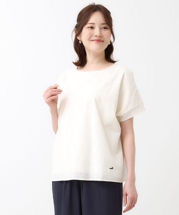 刺繍切り替え プルオーバー カットソー【オンラインショップ・一部店舗限定】