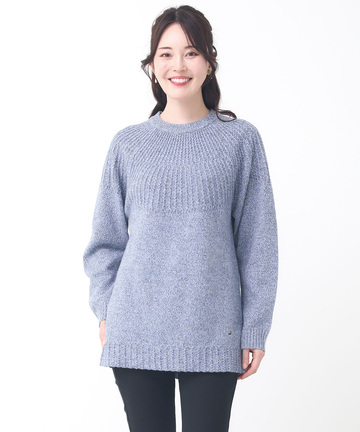 ウール マルチネップ ニットチュニック【手洗いOK】