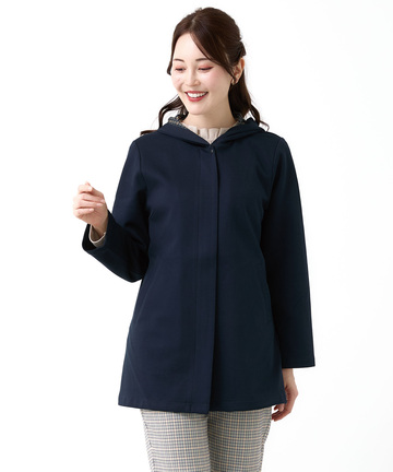 フード付き クロコダイルタータン コート