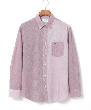 サッカー織り クレイジーパターン ボタンダウンシャツ【吸汗速乾】