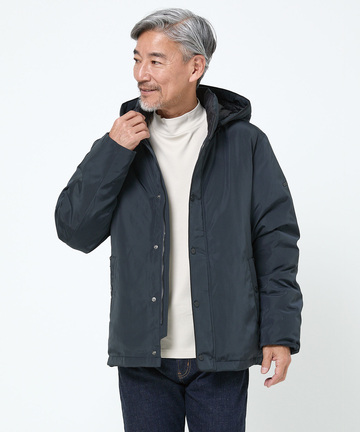 内キルト スタンドカラー ダウン ジャケット