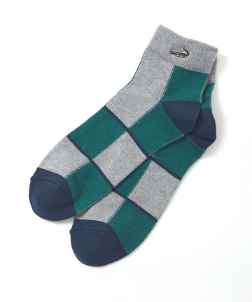 カラーブロック ショート丈 ソックス