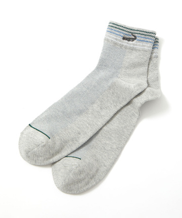 ボーダー メッシュ切り替え ショート丈ソックス