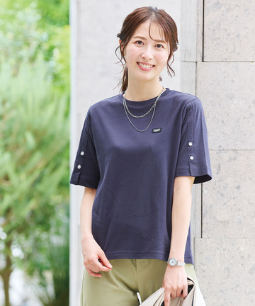 スリットスリーブ  Tシャツ【接触冷感】