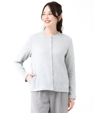 裏起毛 スナップボタン カーディガン