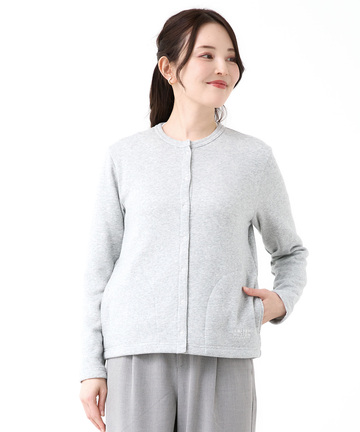 裏起毛 スナップボタン カーディガン